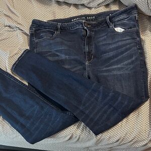 American Eagle Outfitters Women's Dark Blue Skinny Jeans 22 Long